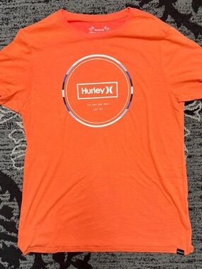 Hurley Orange Short Sleeve Logo Tee